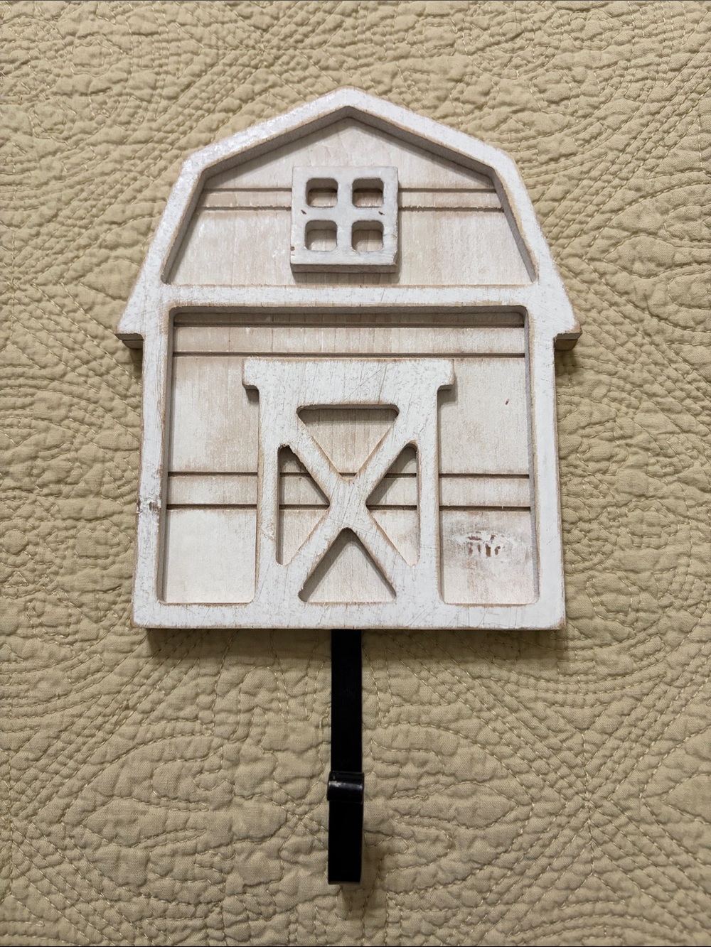 Rustic White Barn Wall Hook - Decorative Home Wall Decor